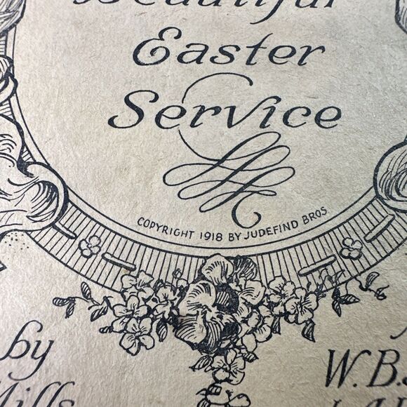 Antique 1918 Gates Of Life Easter Service Sample Copy Music Booklet Judefind - Picture 11 of 11